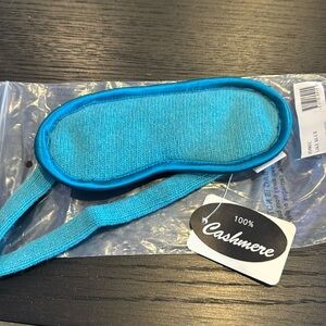 Portolano Lake Blue Cashmere Satin Piping & Backing Eye Mask. New with tags.